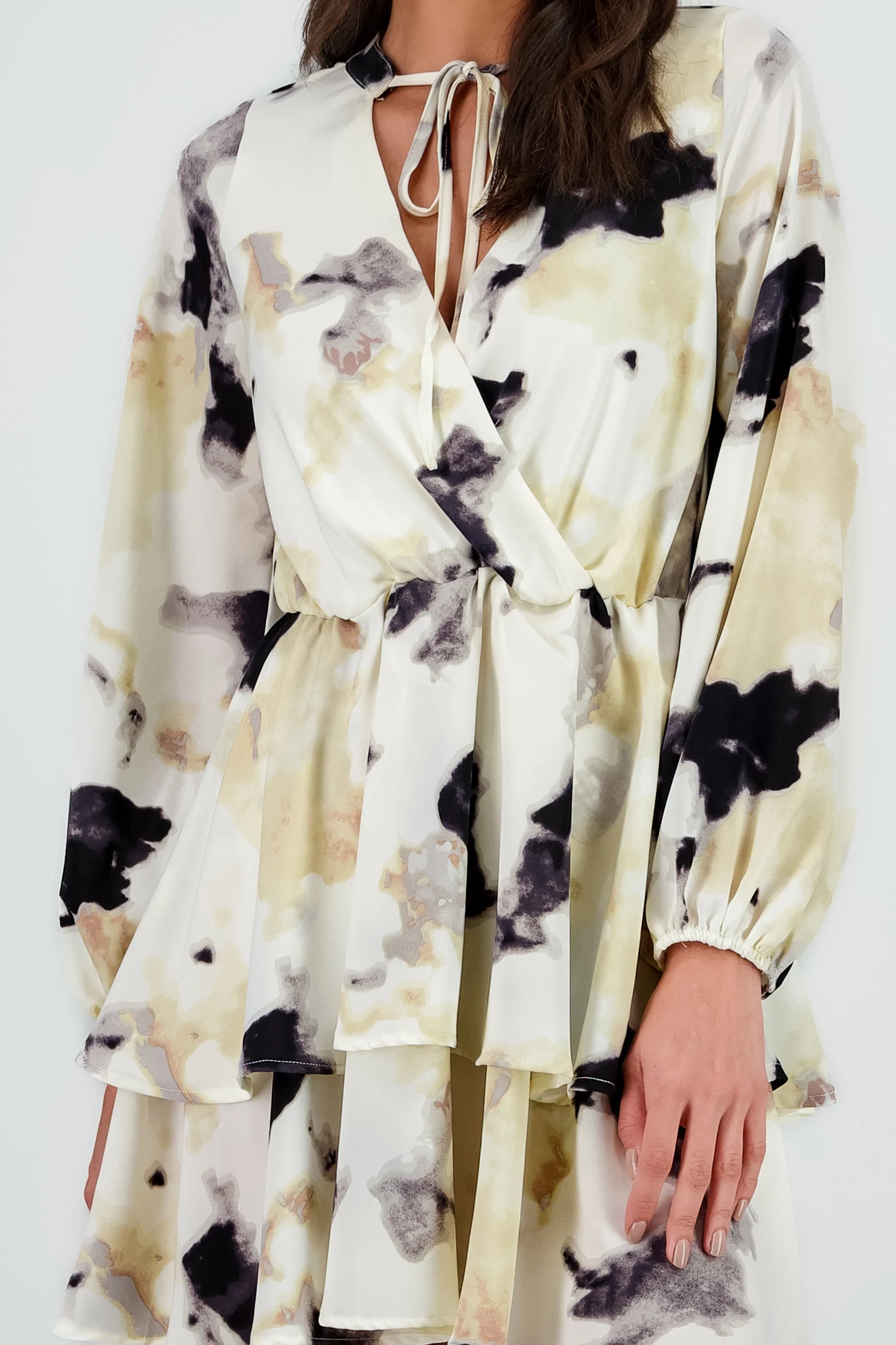 Vestido mini manga larga estampado manchas Hyp sold by Shasa product image thumbnail 5