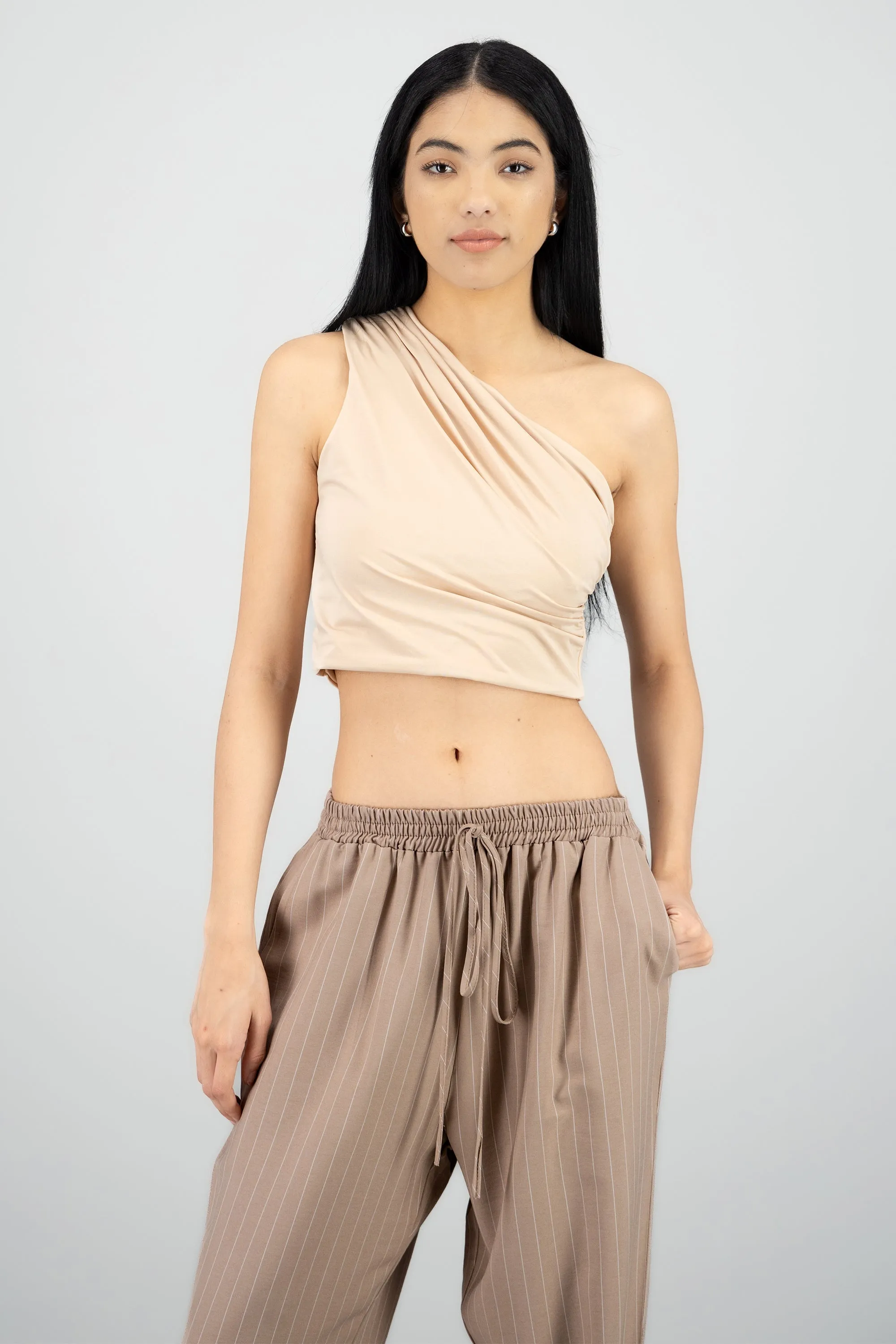 Top drapeado one shoulder hypsters sold by Shasa product image thumbnail 2