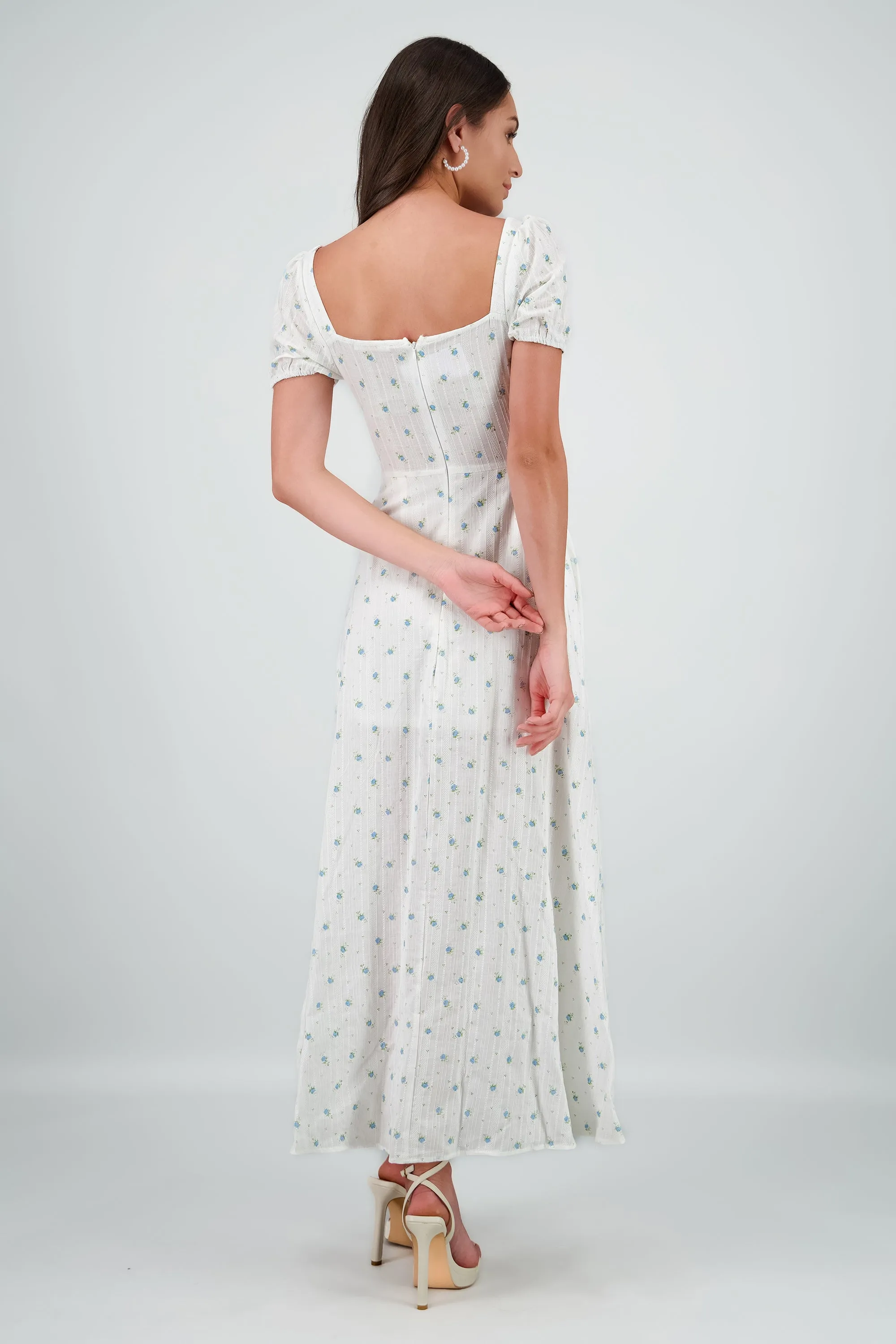 Vestido maxi flores con lineas bordadas sold by Shasa product image thumbnail 4