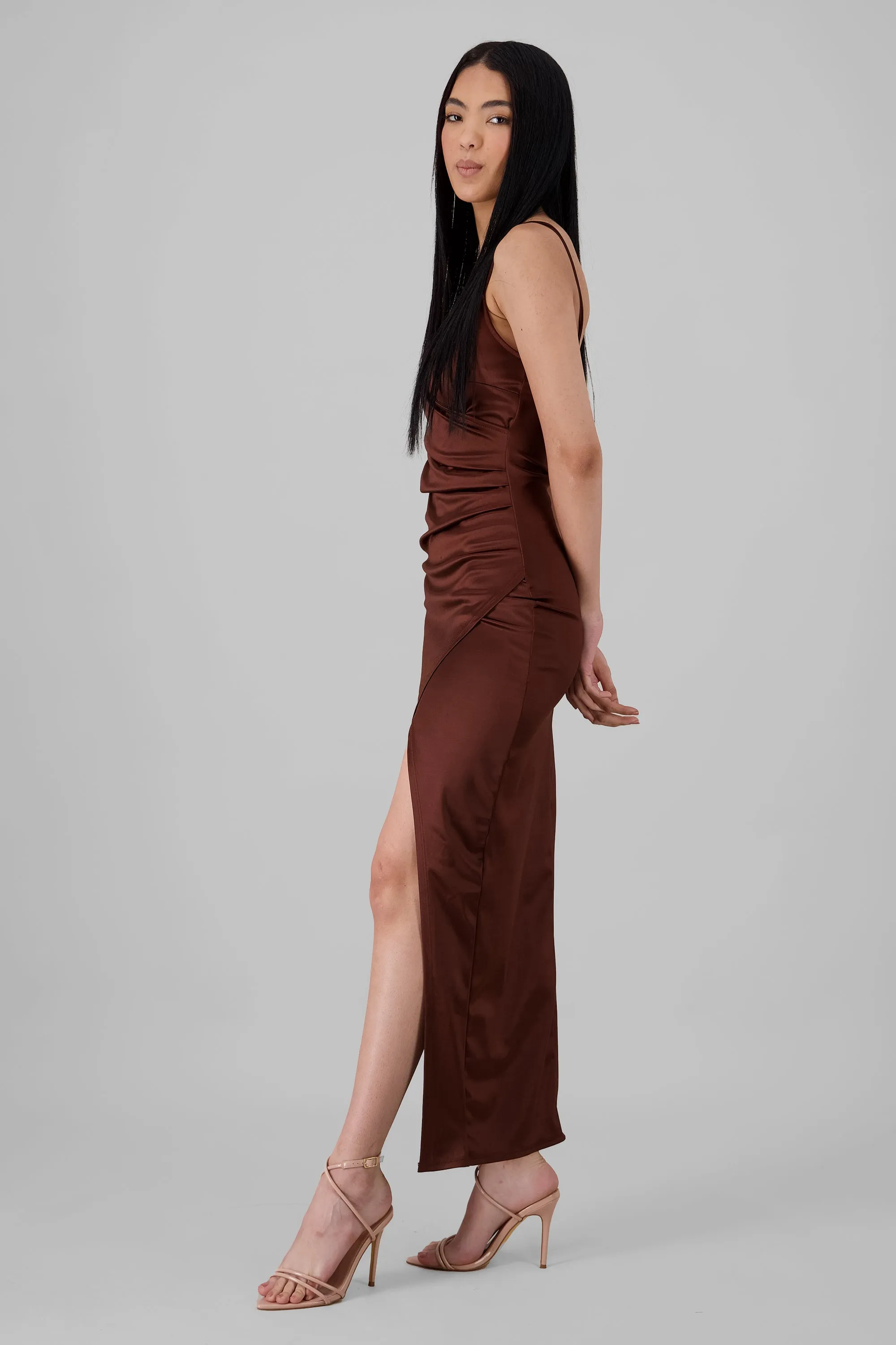 Vestido Maxi Satín Escote Cruzado sold by Shasa product image thumbnail 3