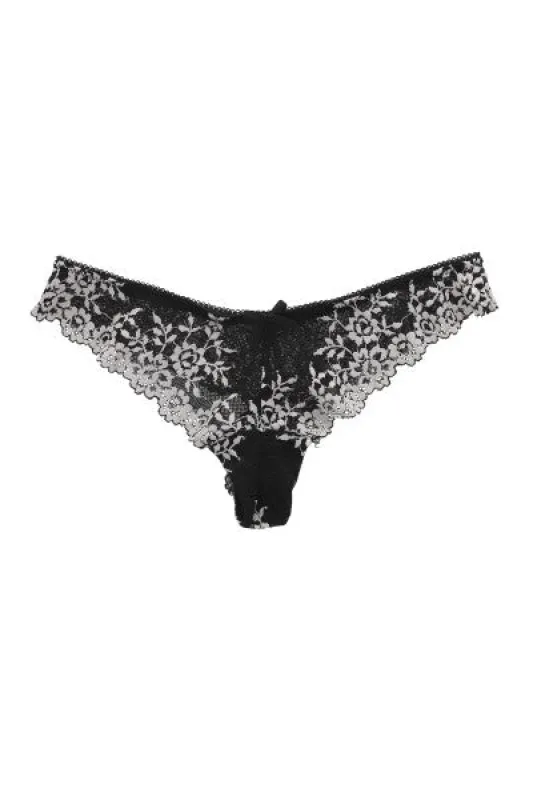 Tanga encaje flores bordadas sold by Shasa