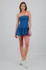 Vestido bandeau denim terminado globo sold by Shasa