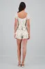 Romper olanes flores con rayas lurex sold by Shasa