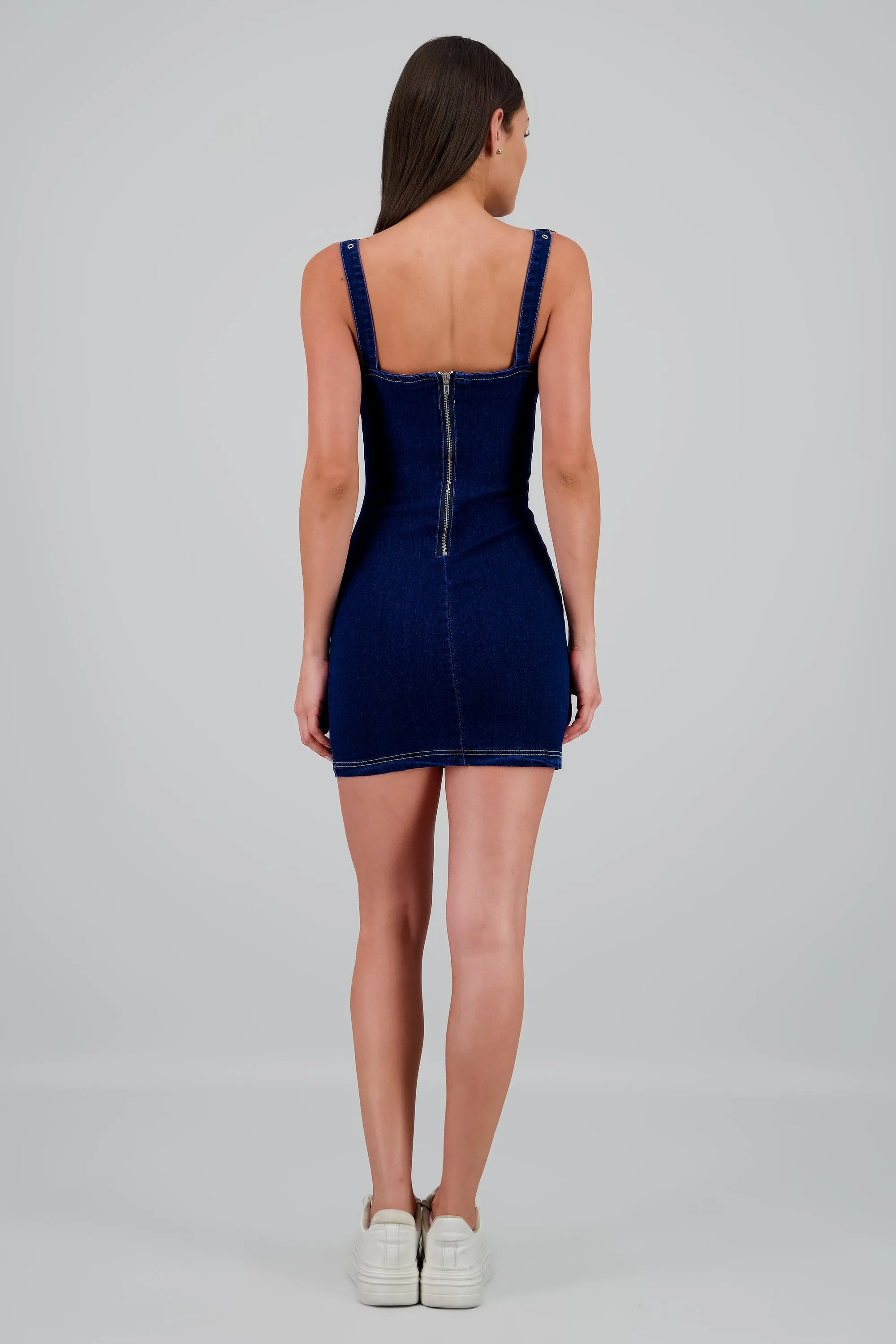 Vestido denim con hebillas estilo vaquero sold by Shasa product image thumbnail 4