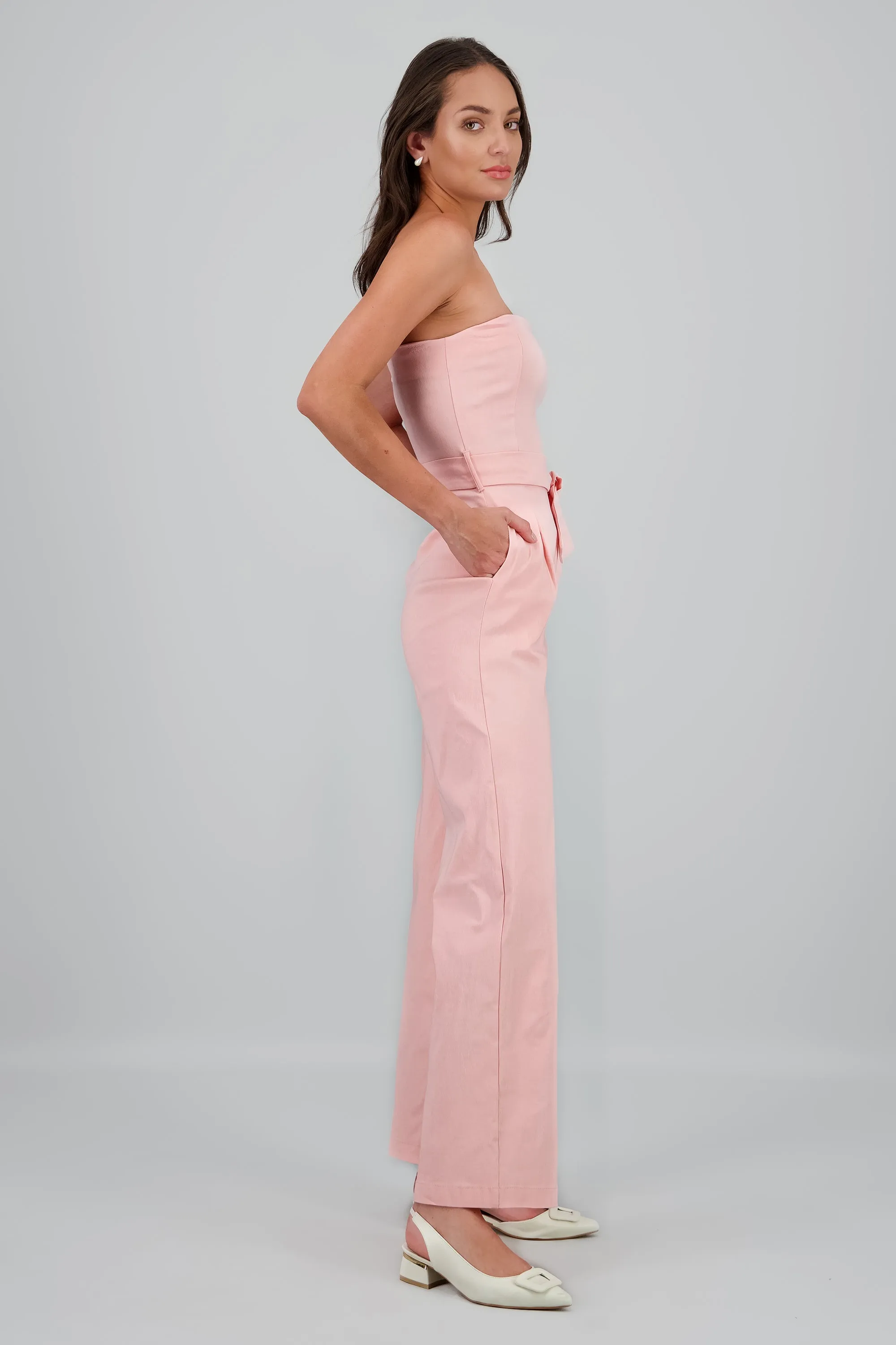 Jumpsuit strapless detalle cinturon sold by Shasa product image thumbnail 3