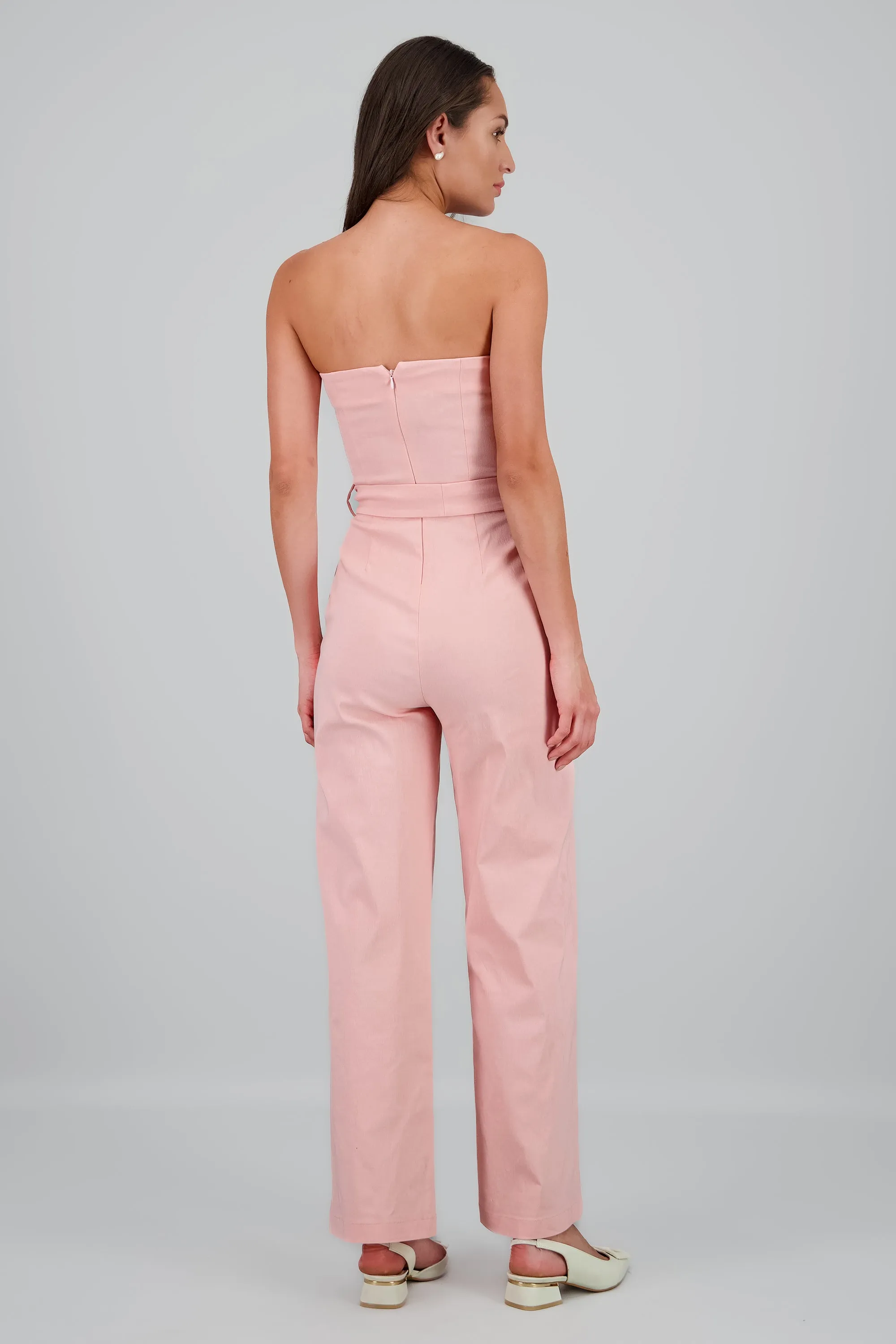 Jumpsuit strapless detalle cinturon sold by Shasa product image thumbnail 4