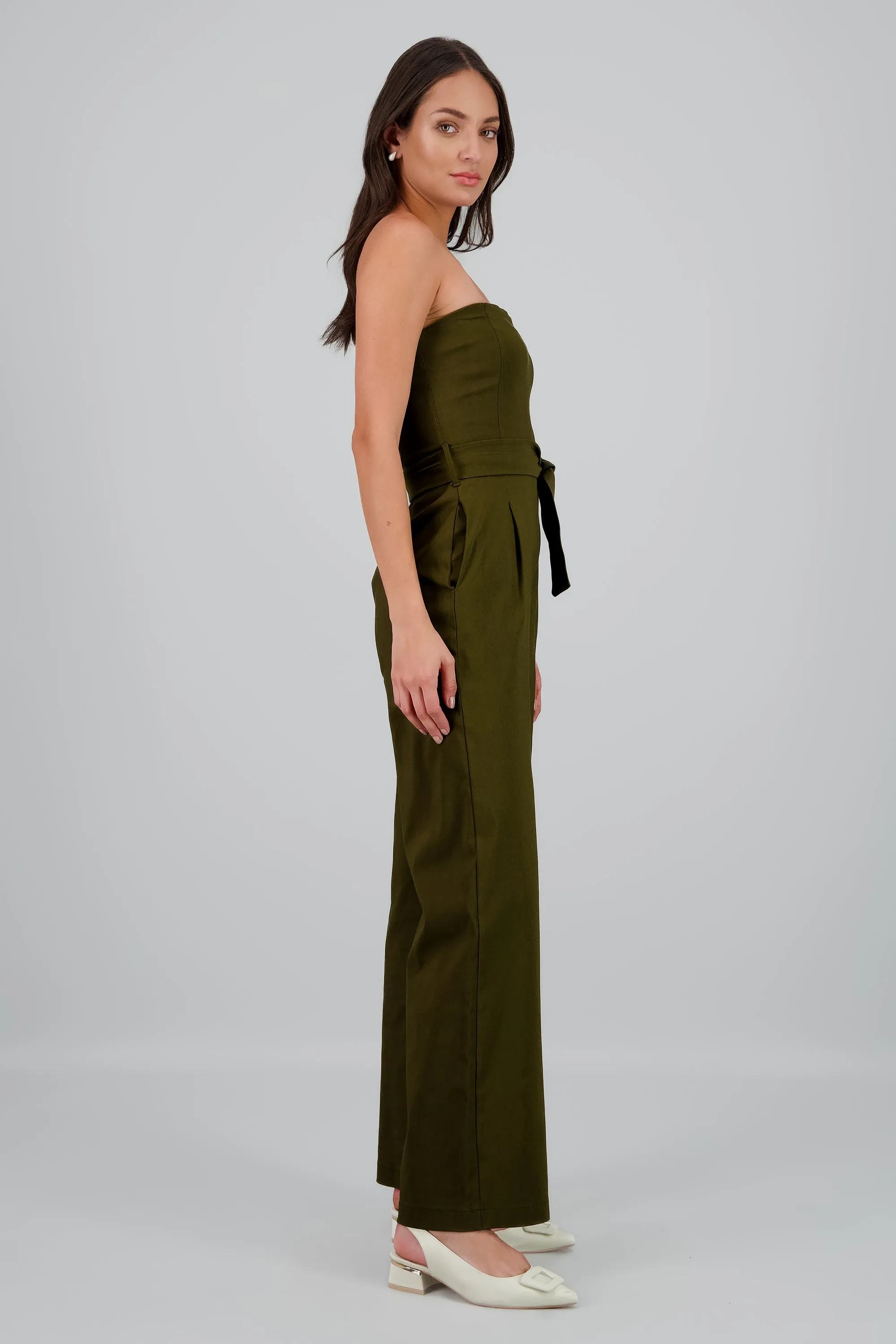 Jumpsuit strapless detalle cinturon sold by Shasa product image thumbnail 3