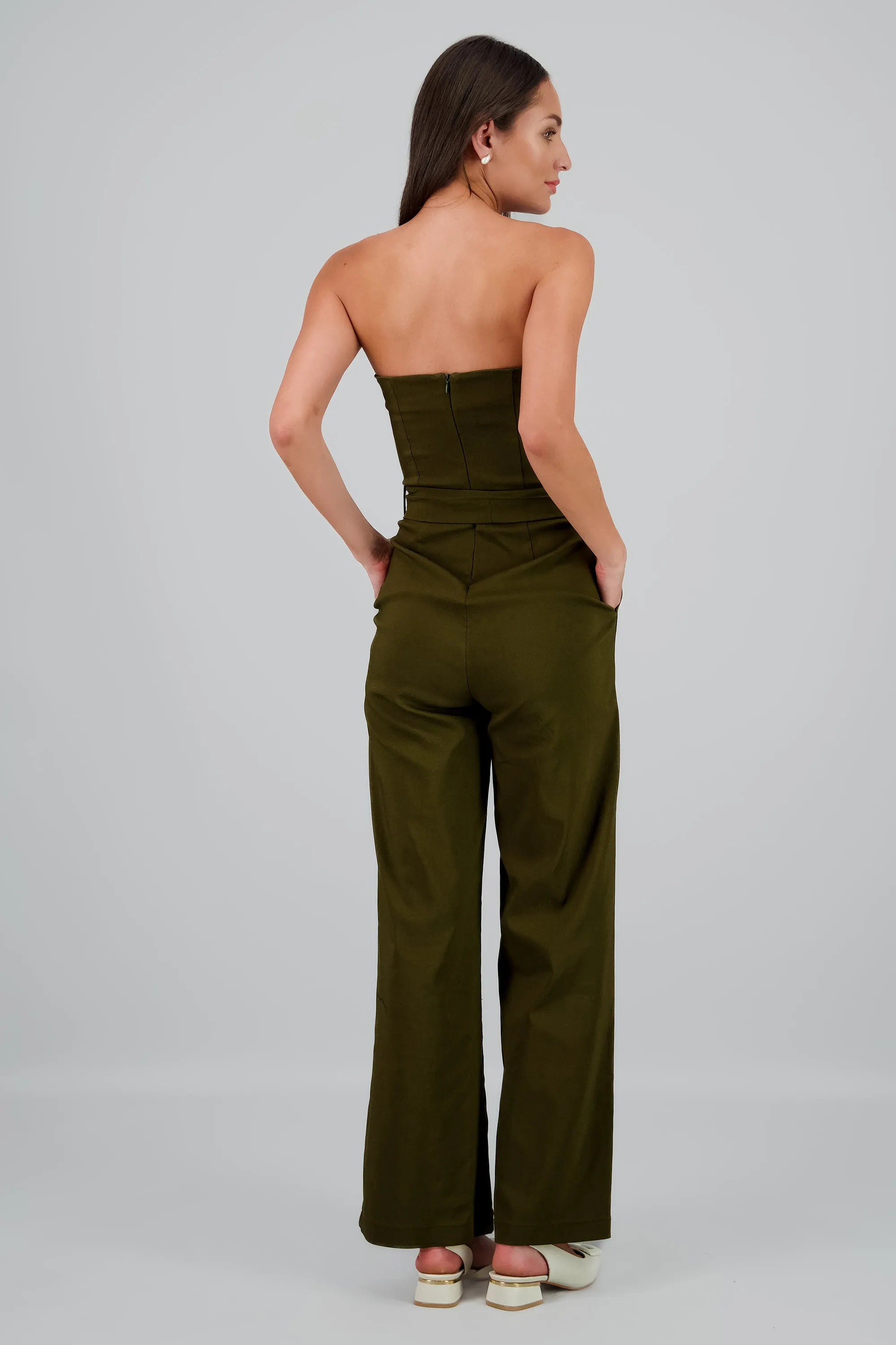 Jumpsuit strapless detalle cinturon sold by Shasa product image thumbnail 4