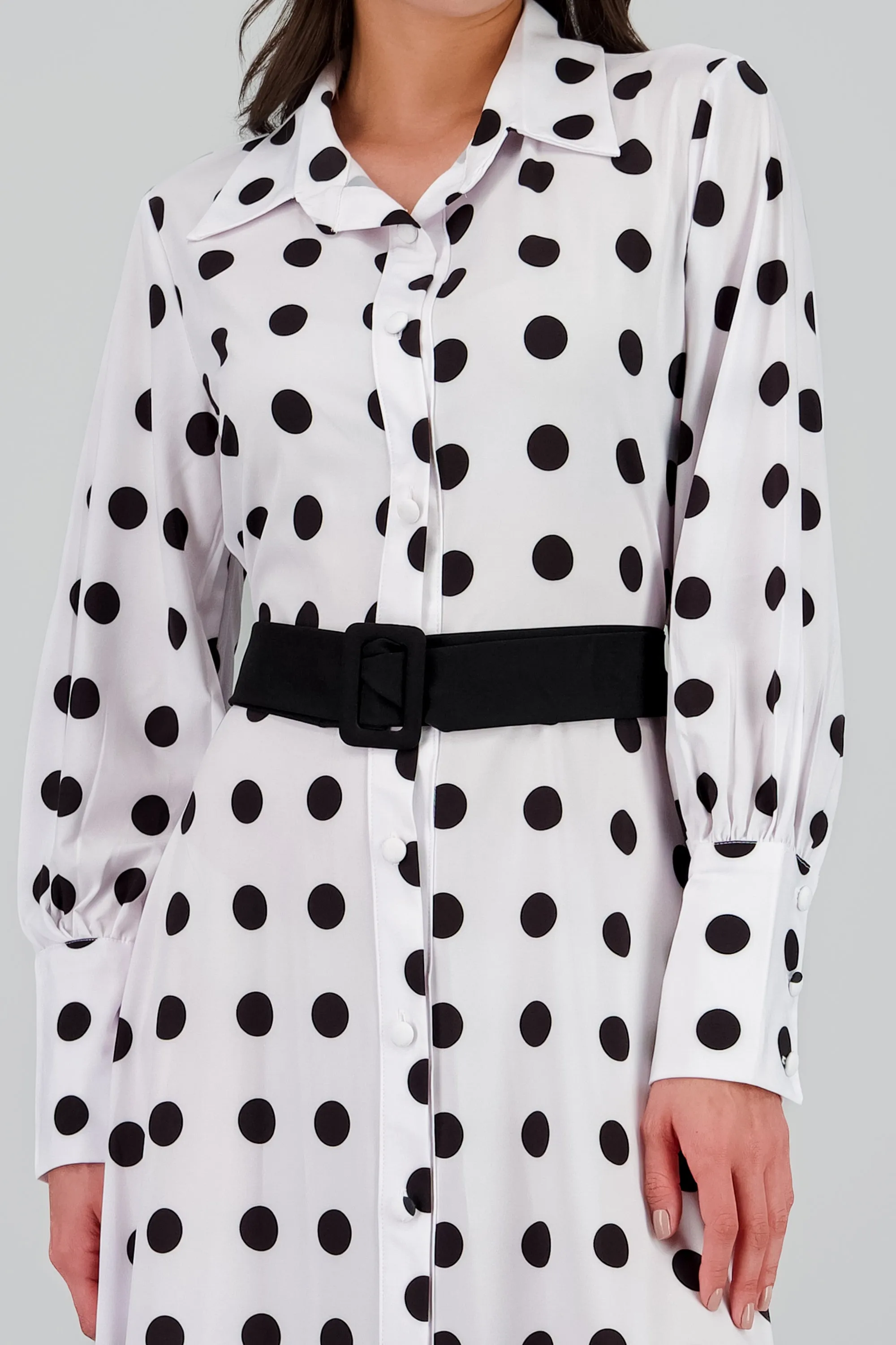 Maxi vestido estampado polkas cinturon sold by Shasa product image thumbnail 5