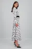 Maxi vestido estampado polkas cinturon sold by Shasa