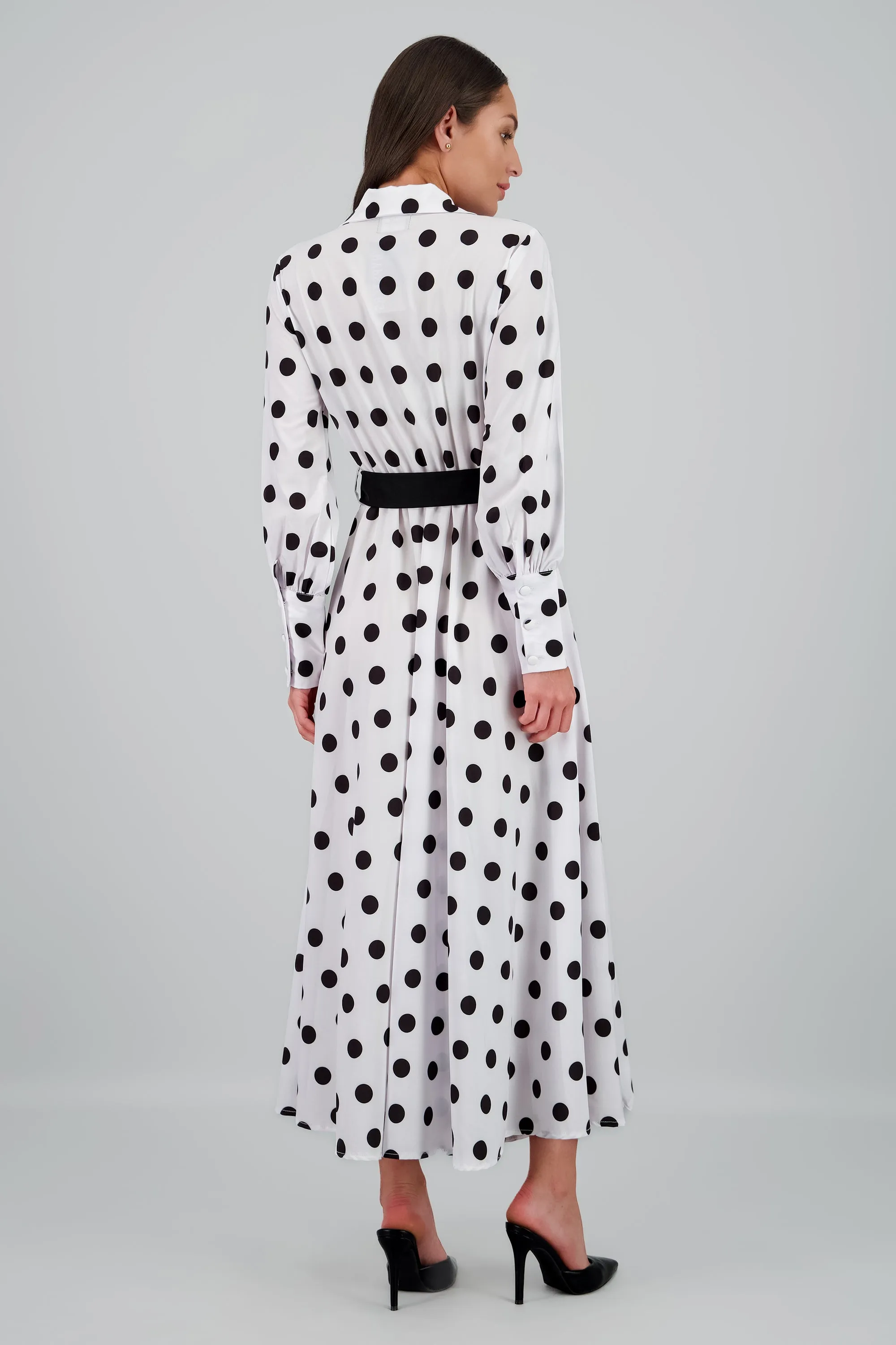 Maxi vestido estampado polkas cinturon sold by Shasa product image thumbnail 4