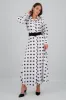 Maxi vestido estampado polkas cinturon sold by Shasa