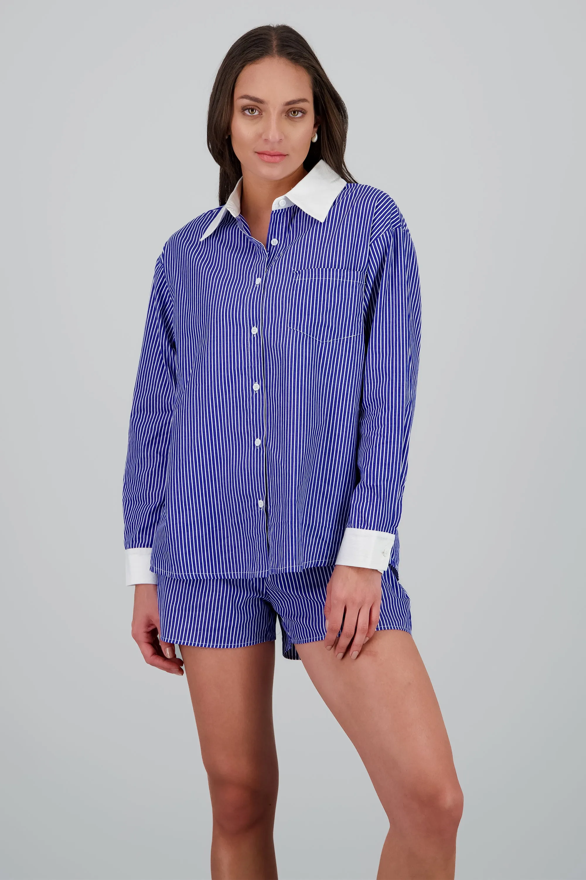 Camisa de rayas con contraste oversized sold by Shasa product image thumbnail 2