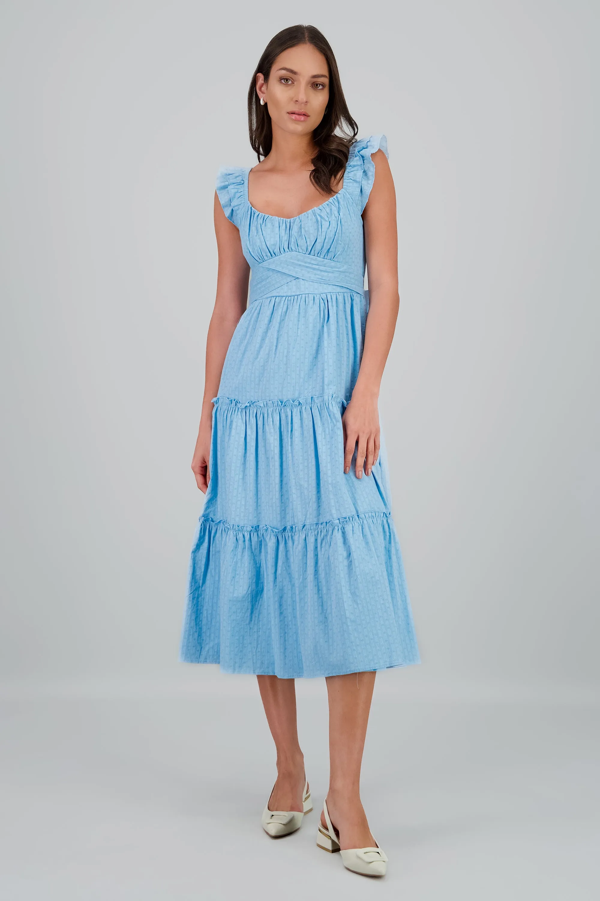 Vestido maxi con detalle bordado sold by Shasa