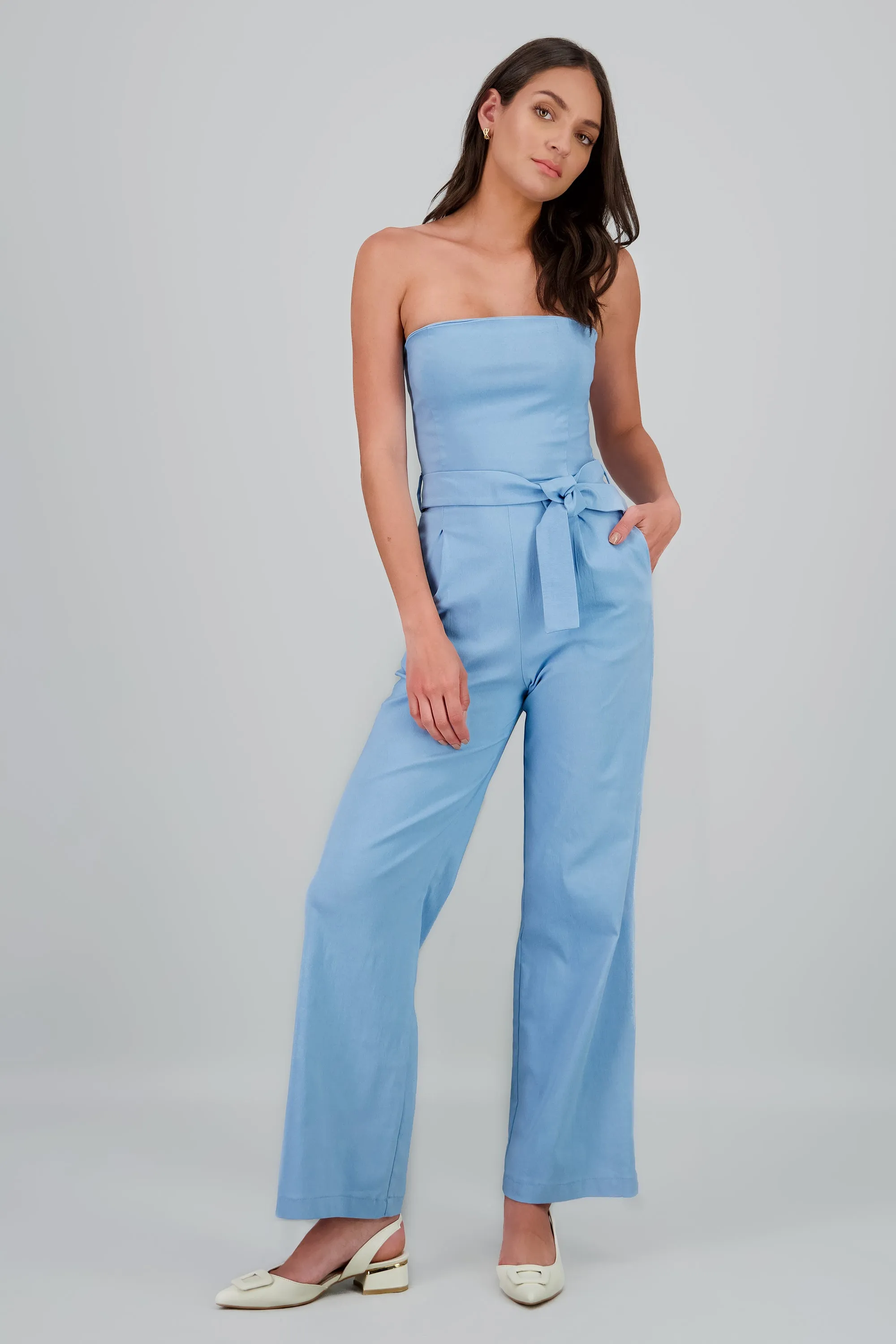 Jumpsuit strapless detalle cinturon sold by Shasa product image thumbnail 2