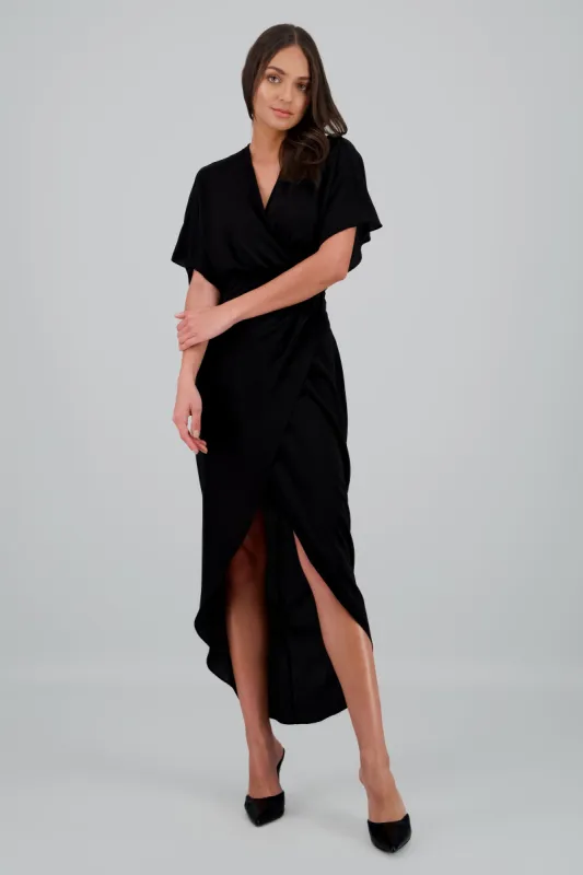 Vestido maxi manga larga escpte cruzado Hypsters sold by Shasa