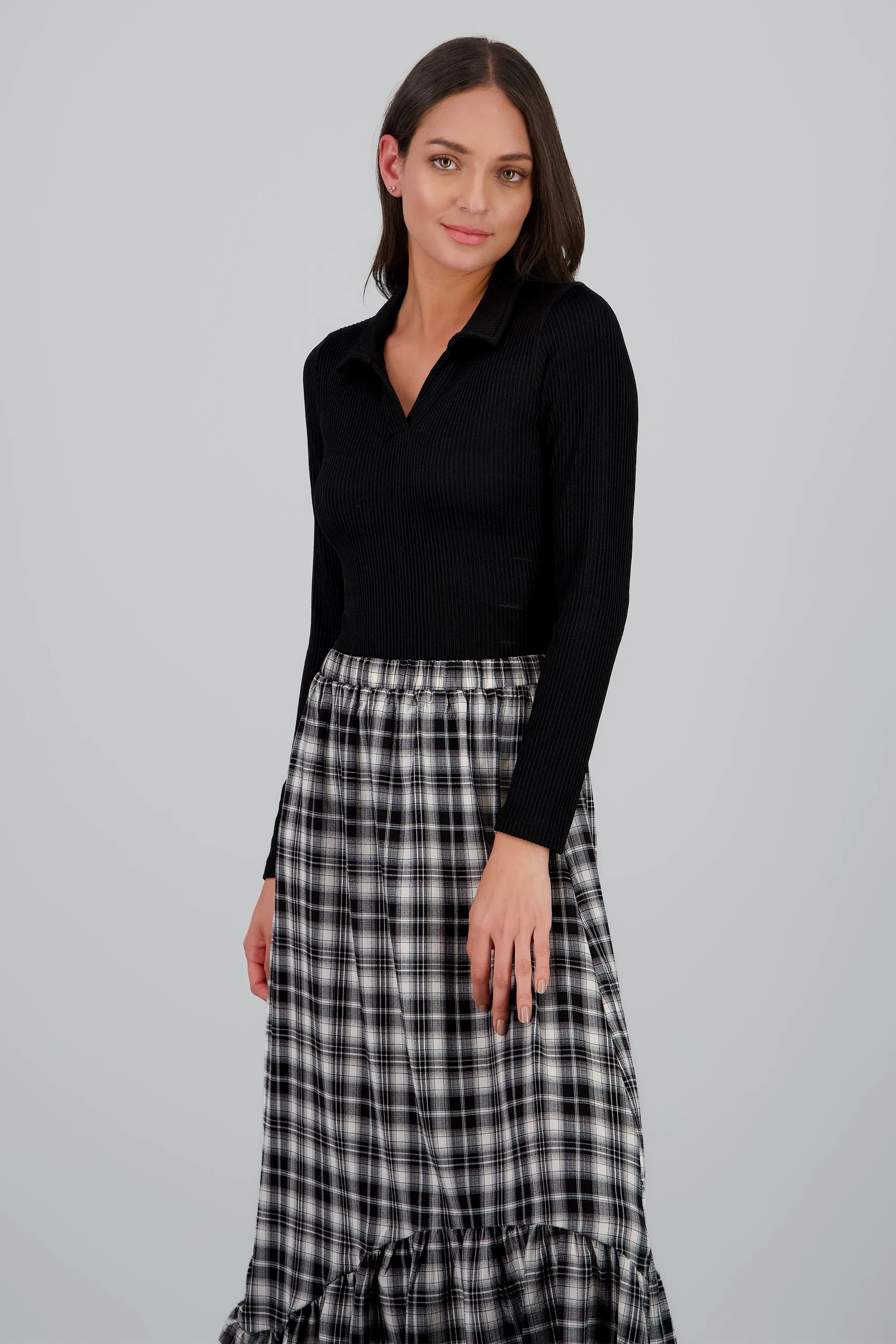 Bodysuit manga larga cuello polo textura sold by Shasa