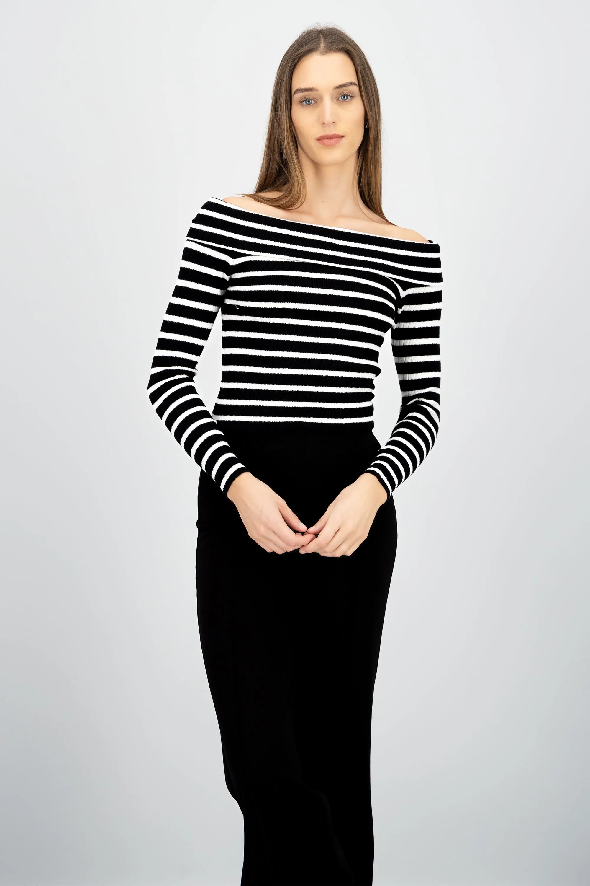 Top rayas off shoulder manga rayas sold by Shasa product image thumbnail 2