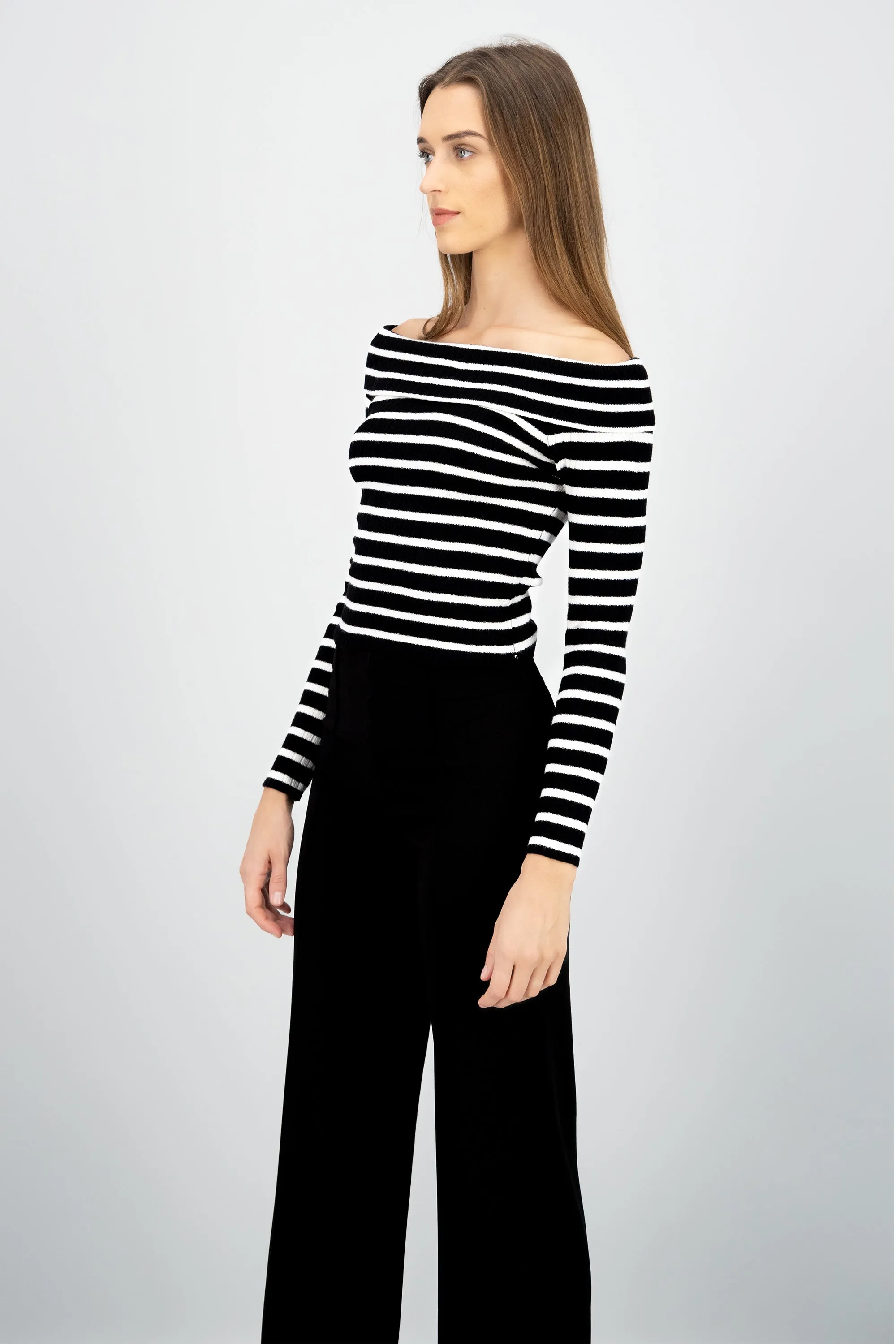 Top rayas off shoulder manga rayas sold by Shasa product image thumbnail 3