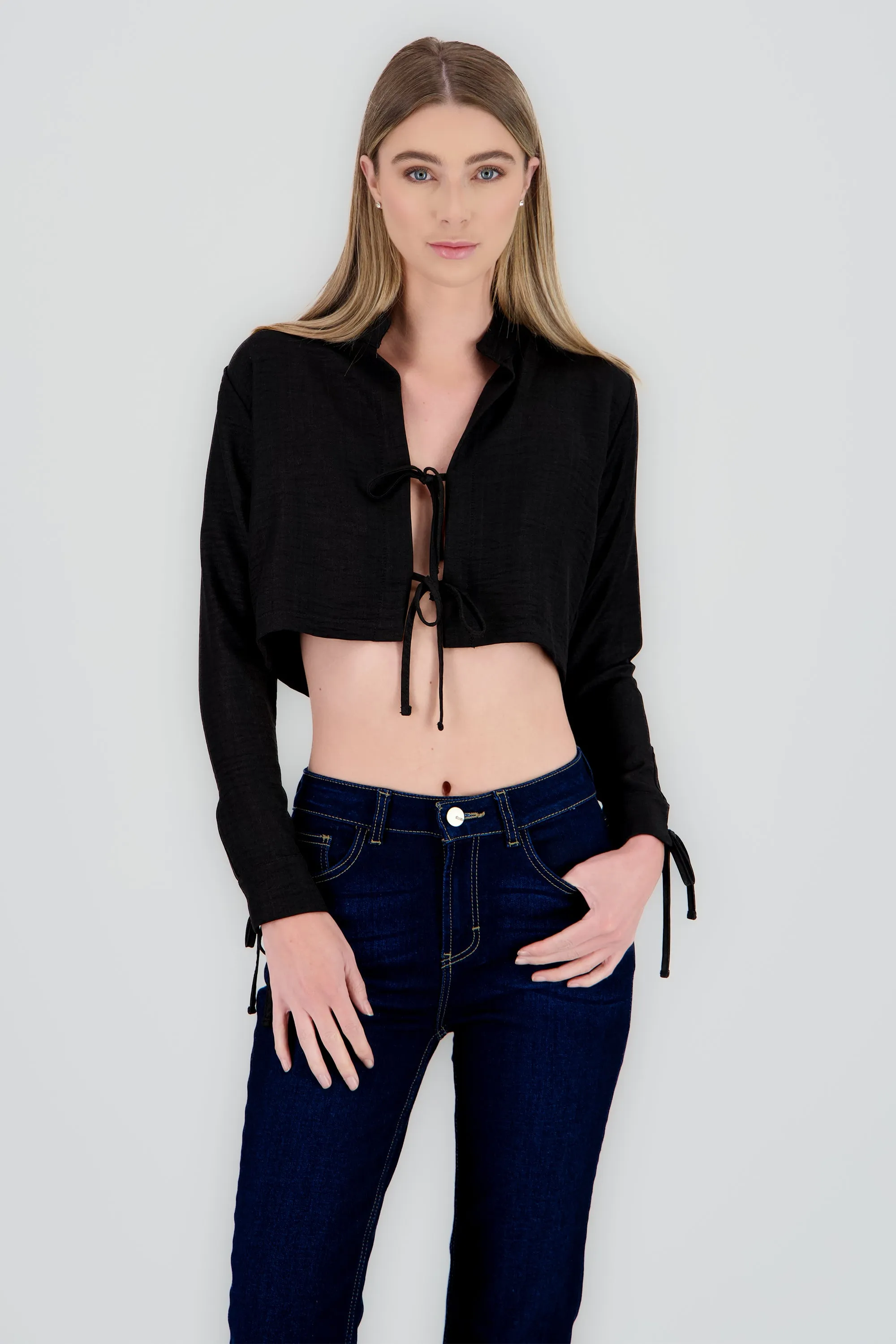 Camisa crop detalle liston sold by Shasa product image thumbnail 2
