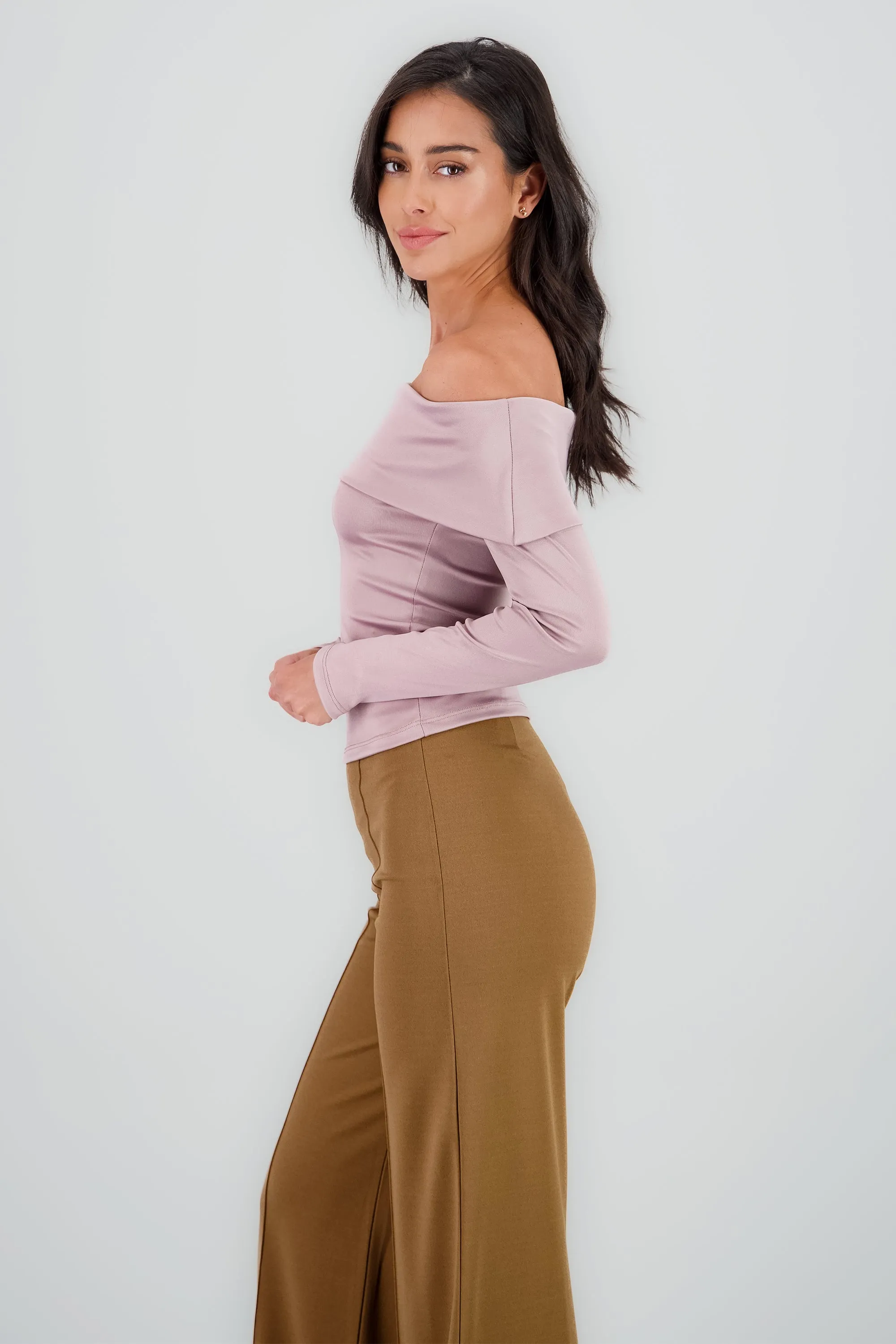 Top off shoulder manga larga liso sold by Shasa product image thumbnail 3