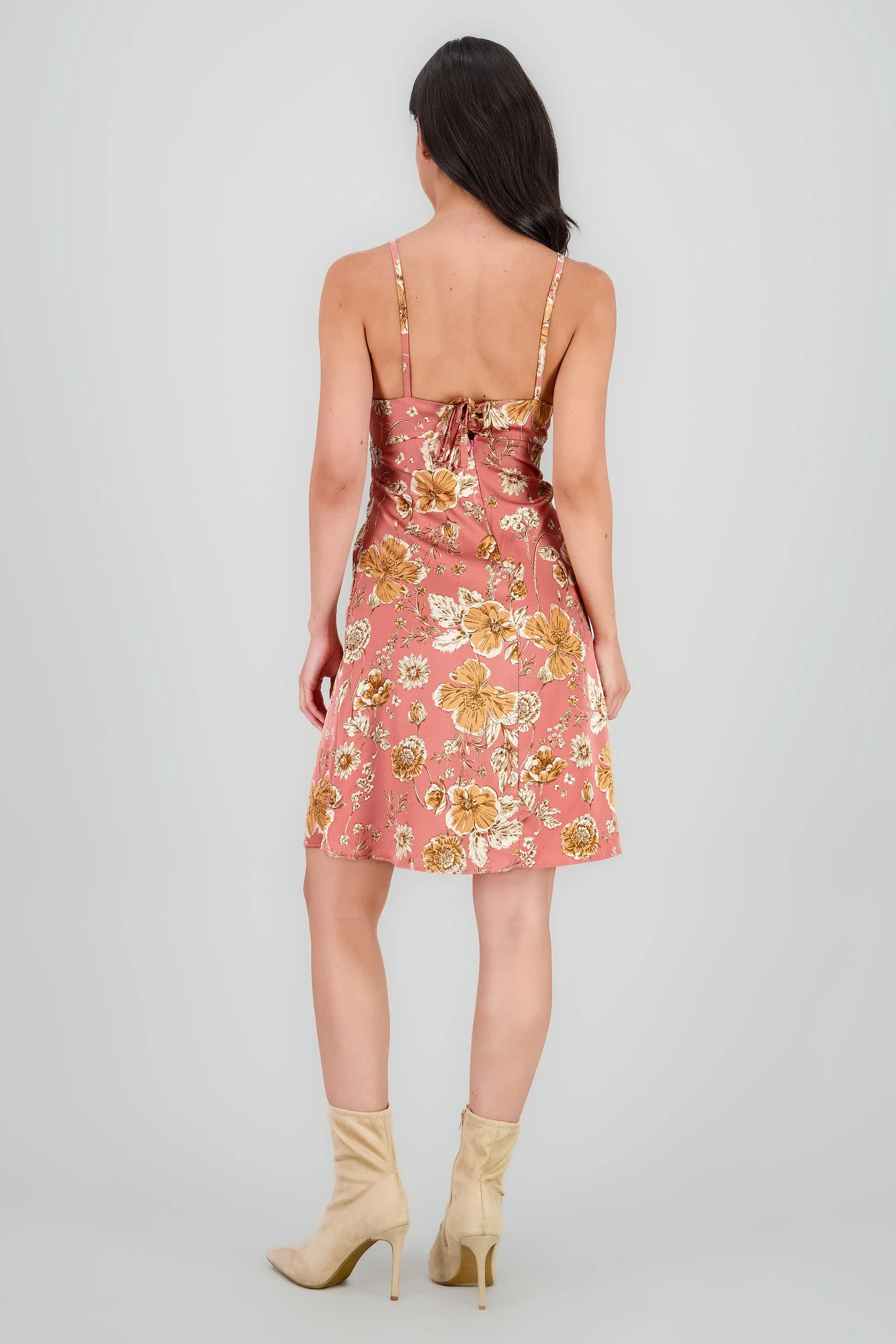 Vestido midi escote v tirantes efecto satin sold by Shasa product image thumbnail 4