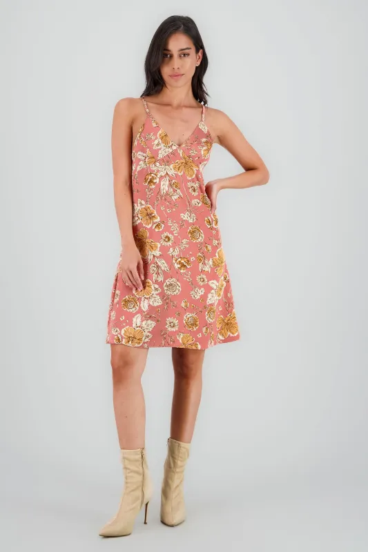 Vestido midi escote v tirantes efecto satin sold by Shasa