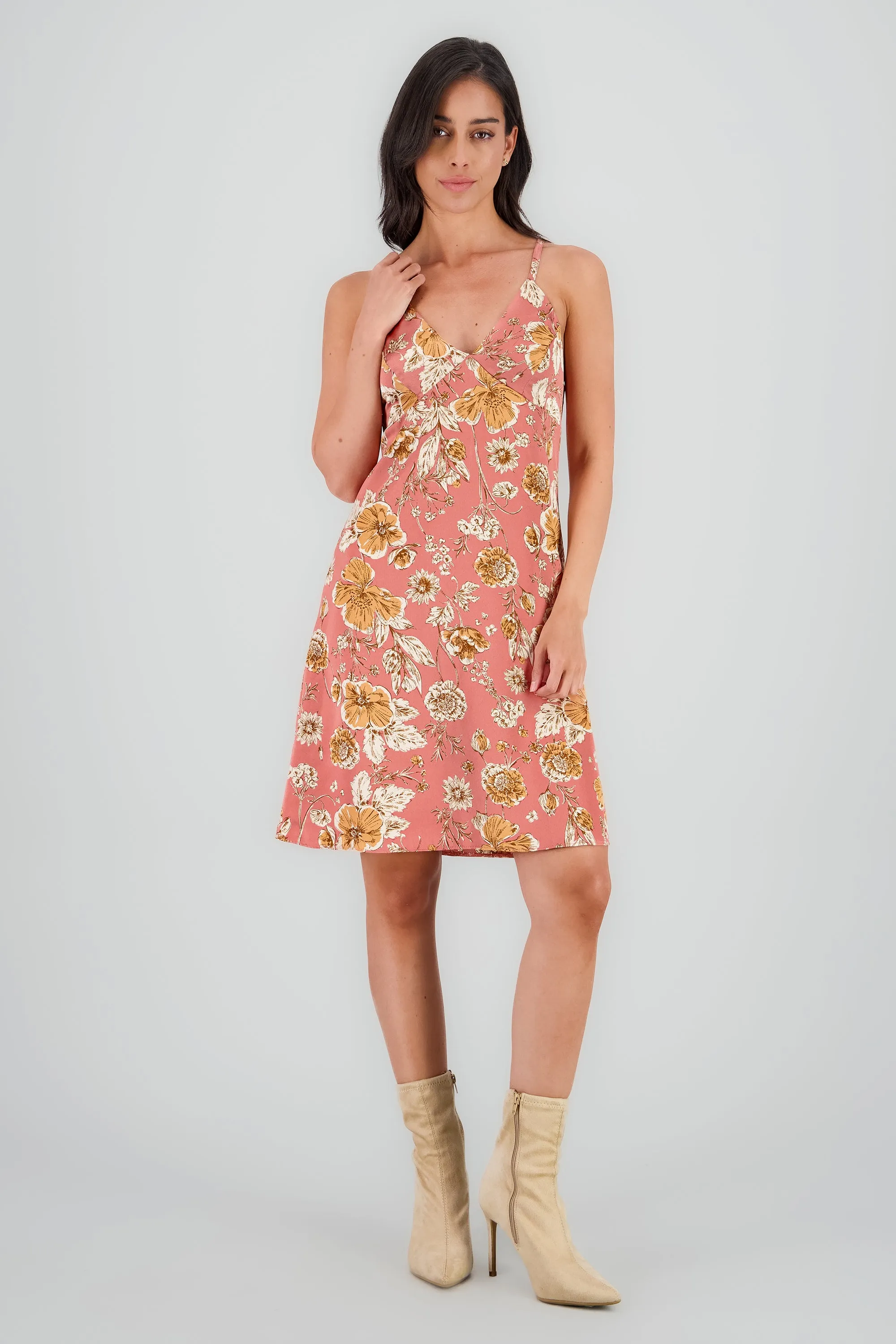 Vestido midi escote v tirantes efecto satin sold by Shasa product image thumbnail 2