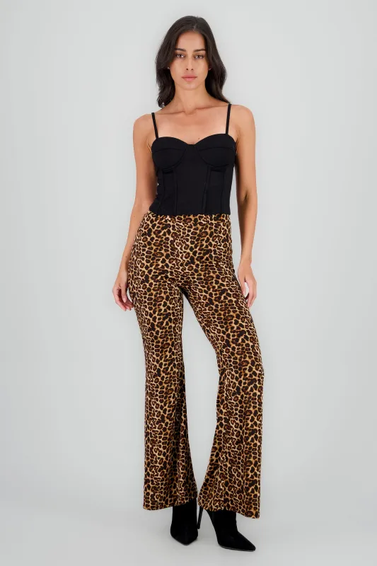 Pantalon flare animal print sold by Shasa