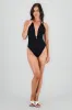 Traje de baño rib escote aro espalda cruzada sold by Shasa