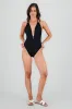 Traje de baño rib escote aro espalda cruzada sold by Shasa