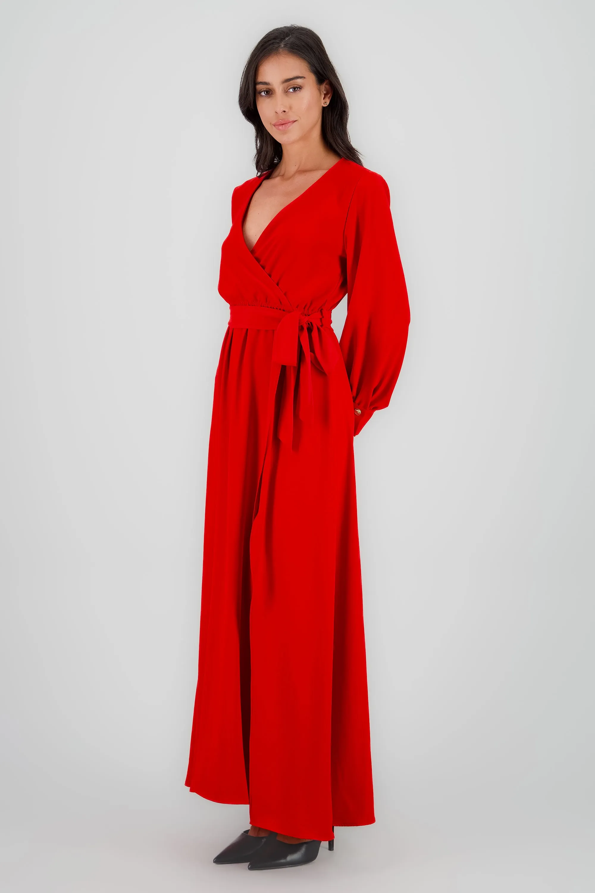 Vestido maxi manga larga con cinta escote v sold by Shasa product image thumbnail 3