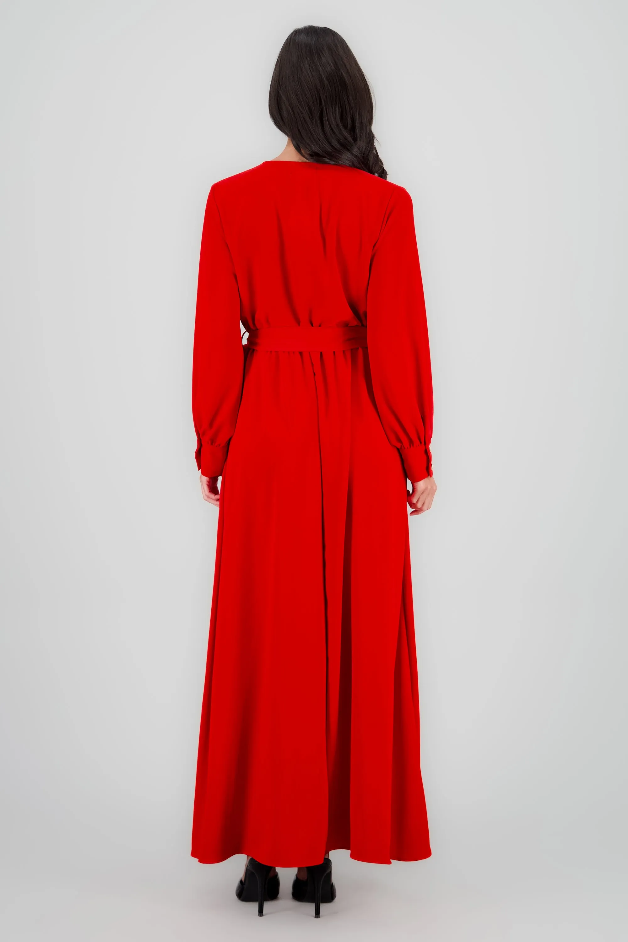 Vestido maxi manga larga con cinta escote v sold by Shasa product image thumbnail 4