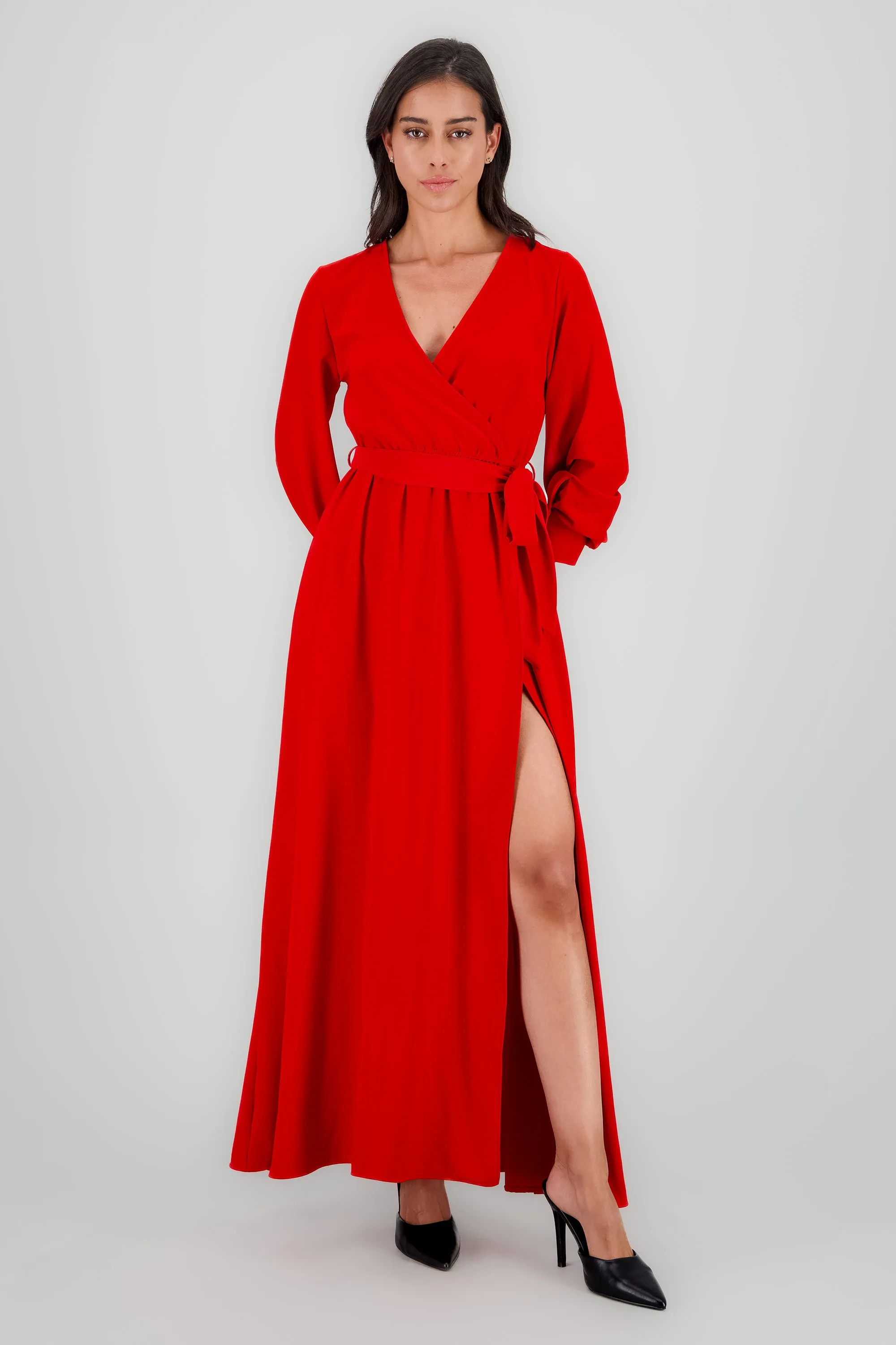 Vestido maxi manga larga con cinta escote v sold by Shasa product image thumbnail 2