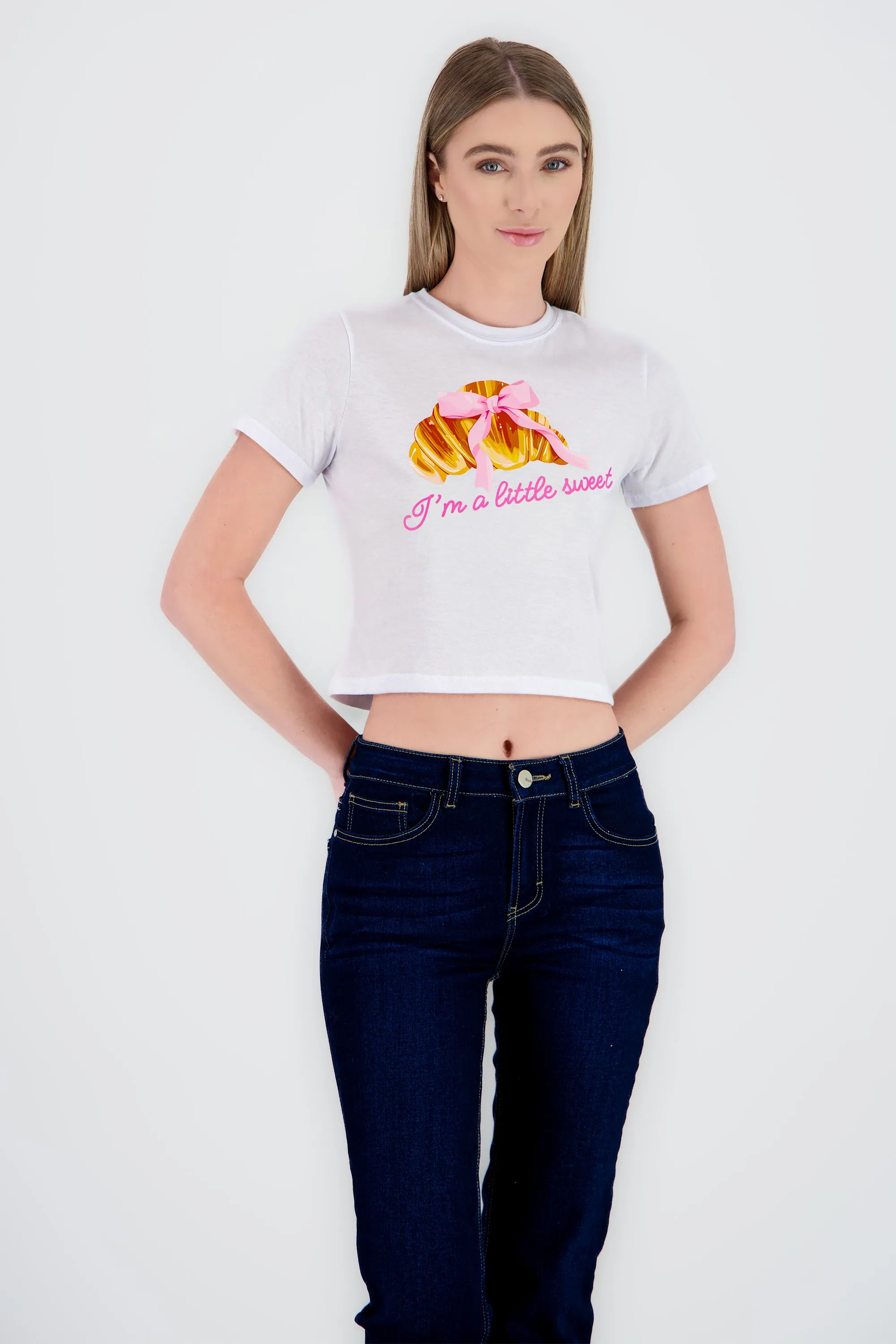 Top manga corta estampado croissant sold by Shasa