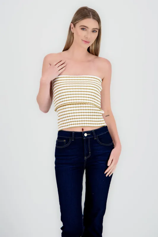 Top tejido off shoulder rayas sold by Shasa