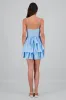 Vestido con escote cuadrado de olanes liso sold by Shasa