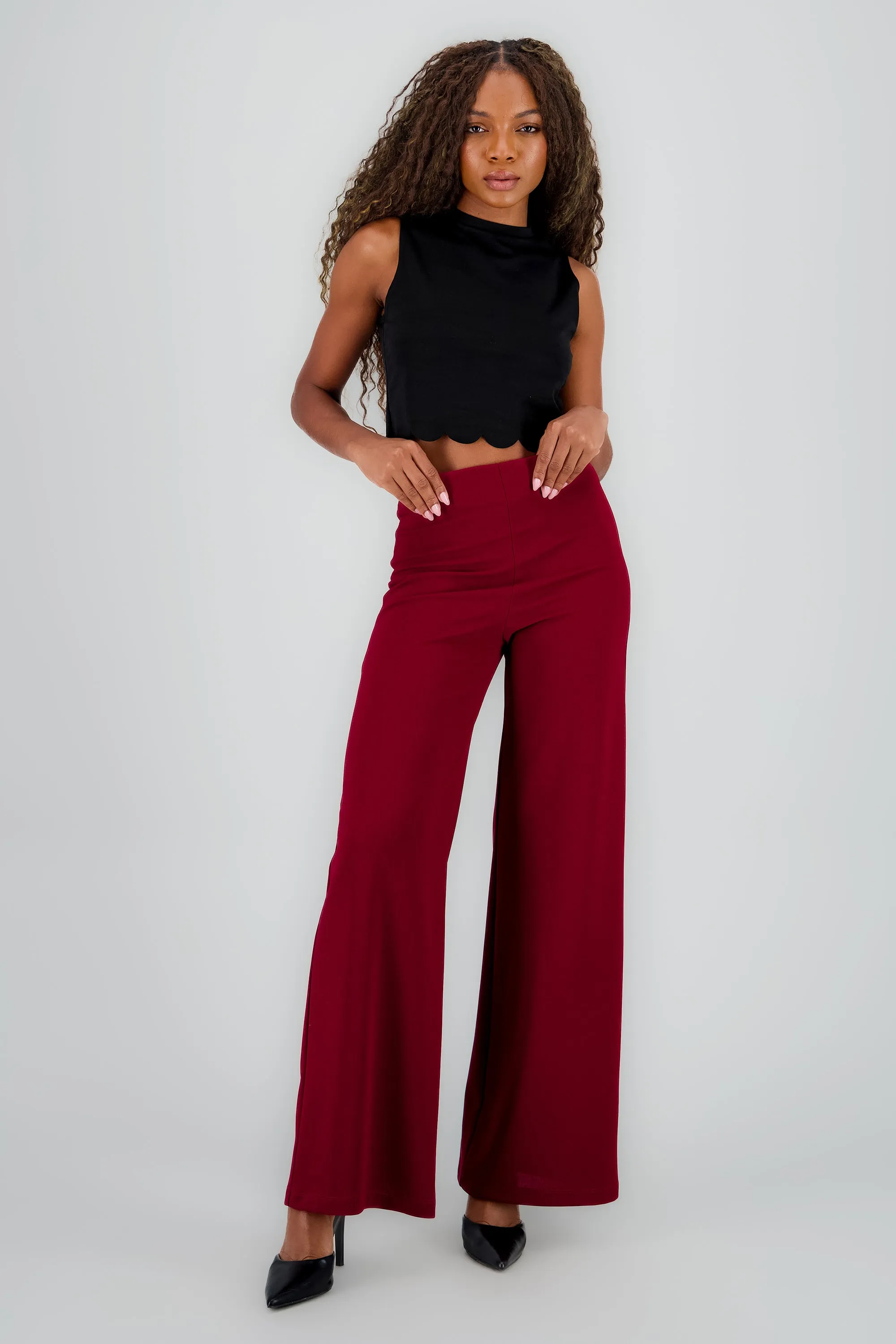 Pantalon fluido wide leg sold by Shasa