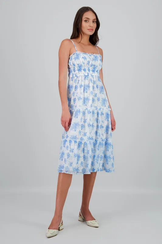Vestido maxi estampado con flores sold by Shasa