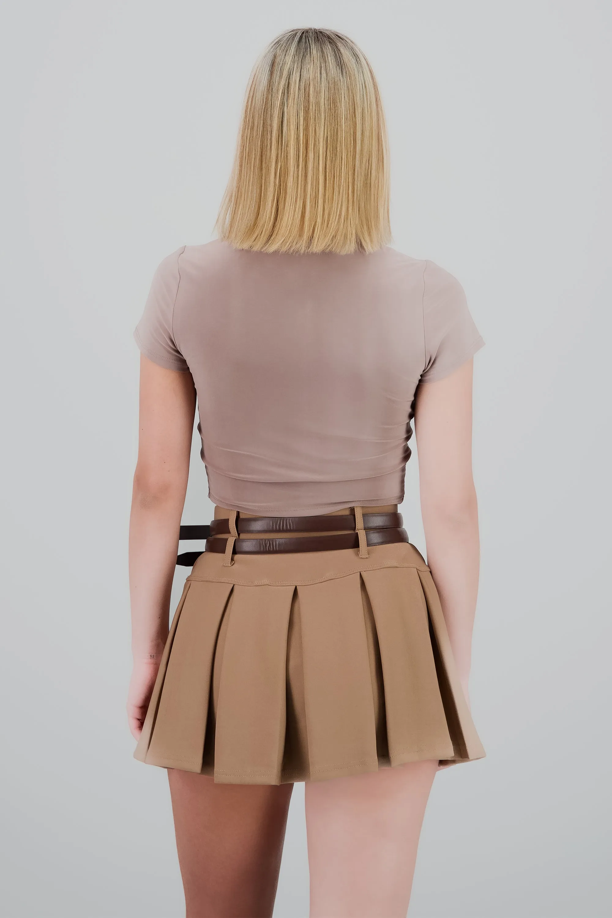 Top crop doble tela manga corta sold by Shasa product image thumbnail 4