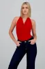 Bodysuit halter escote cascada drapeado sold by Shasa