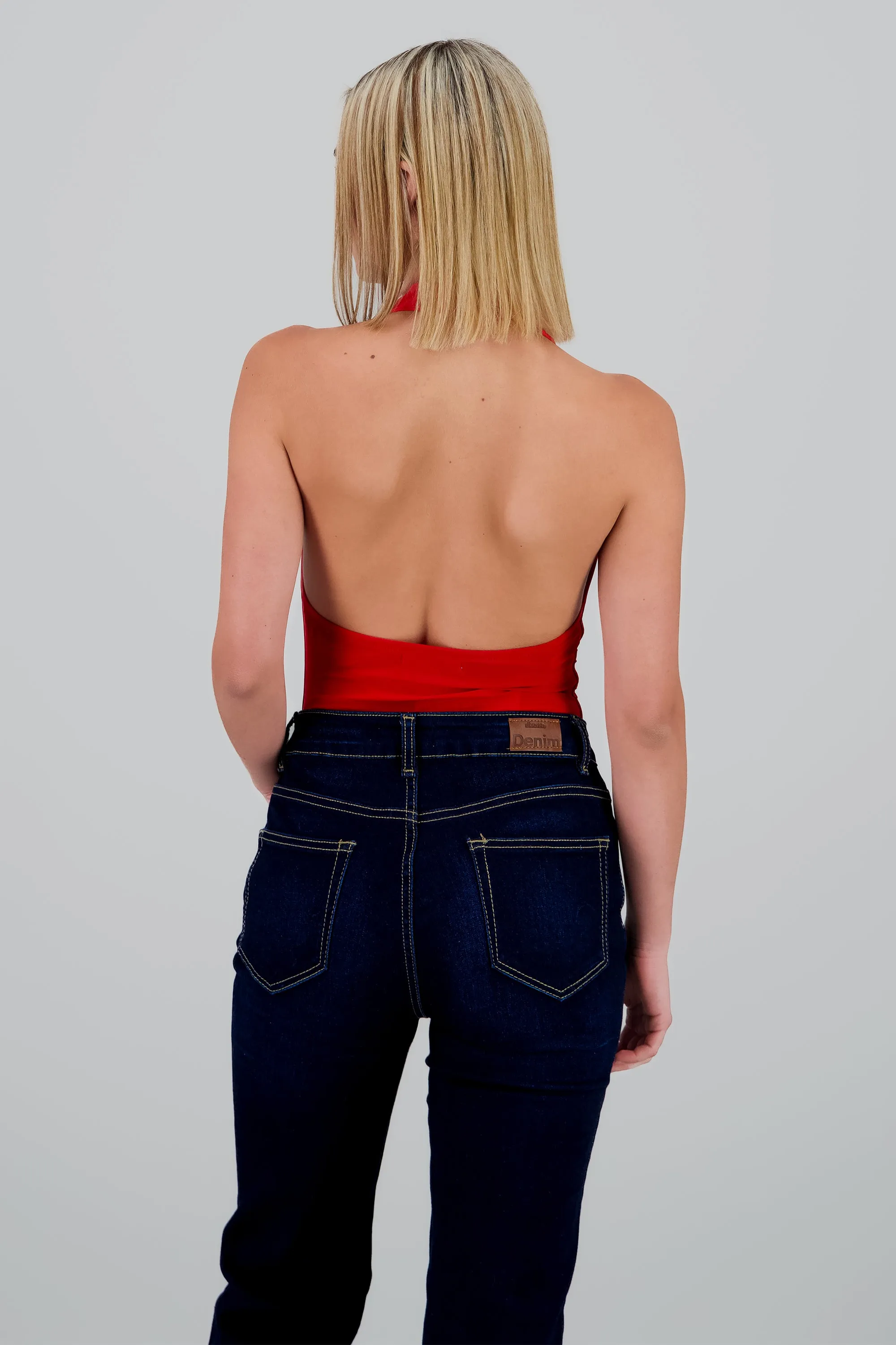 Bodysuit halter escote cascada drapeado sold by Shasa product image thumbnail 4