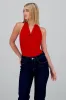 Bodysuit halter escote cascada drapeado sold by Shasa
