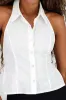 Blusa detalle moño espalada cuello polo sold by Shasa