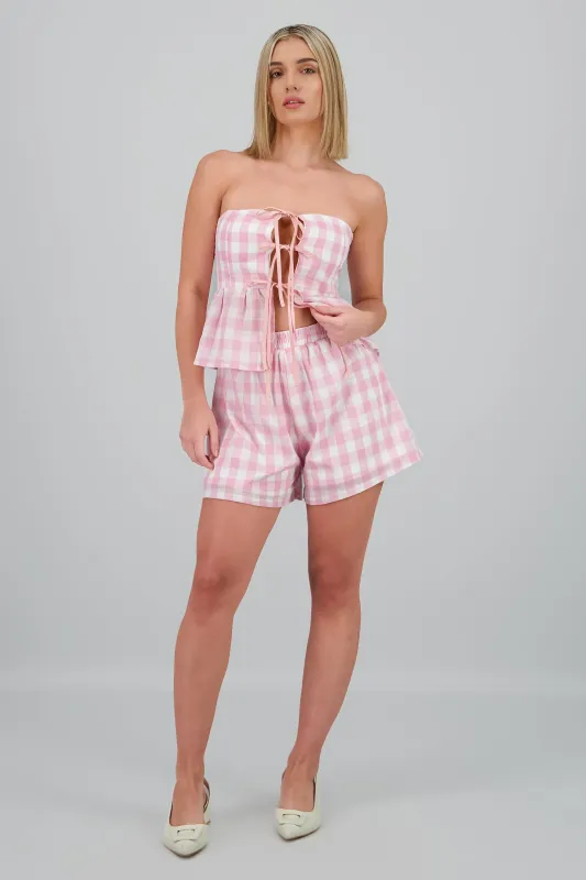 Short cuadros gingham sold by Shasa