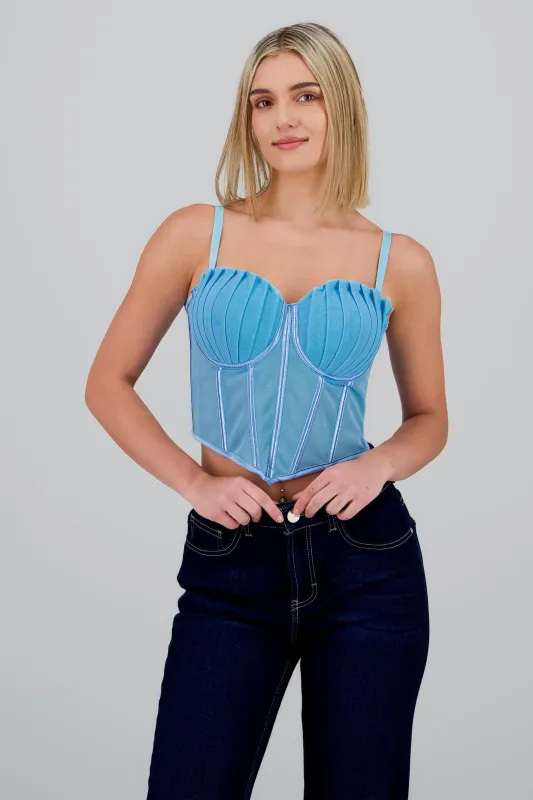 Corset varillas detalle plisado copas sold by Shasa