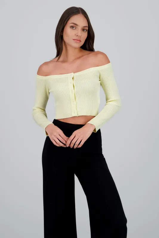 Sueter tejido corto liso sold by Shasa