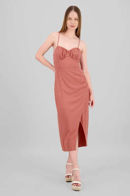 Vestido maxi abertura pierna sold by Shasa