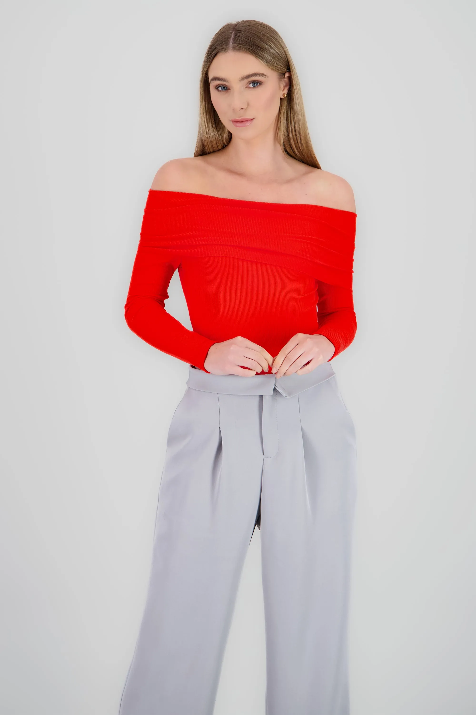 Bodysuit off shoulder manga larga rib sold by Shasa product image thumbnail 2