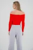 Bodysuit off shoulder manga larga rib sold by Shasa